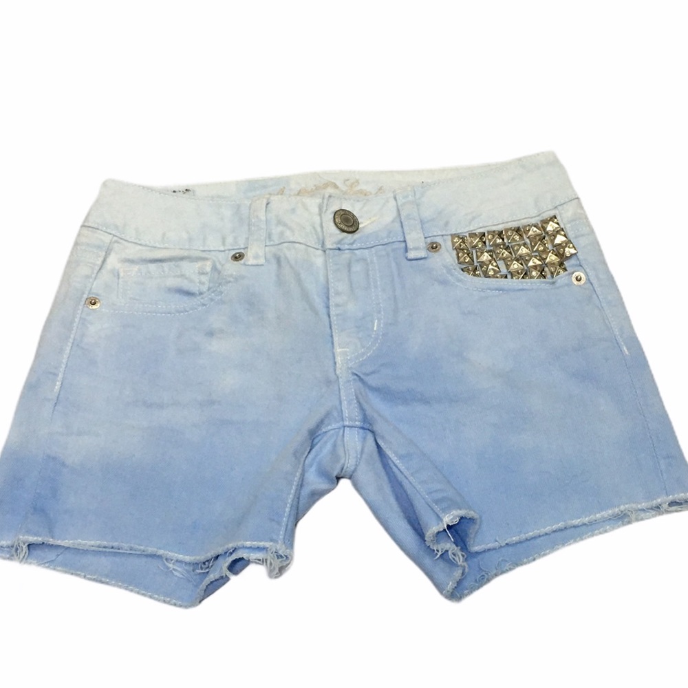 AEO Denim Cutoff Embellished Ombré Jean Shorts